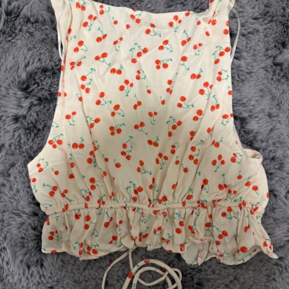 Cherry Cropped Top - Picture 2 of 8